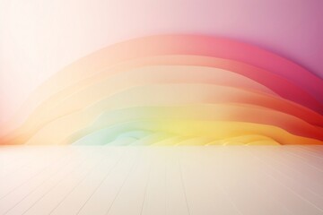Wall Mural - a rainbow gradient with white hues on a light pastel background. generative ai