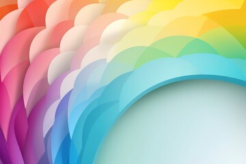 Wall Mural - a rainbow gradient with white hues on a light pastel background. generative ai