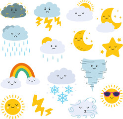 set of weather illustrations