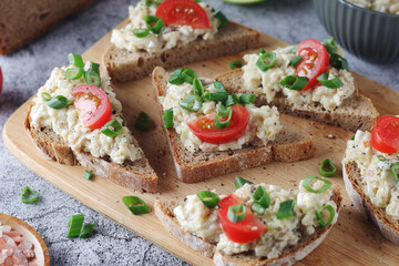 Vorschmack sandwiches - typical Jewish dish