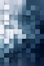 Gray And Dark Blue Two Tone Gradient Abstract Square With A White Hue Background, Vector Illustration. Generative AI