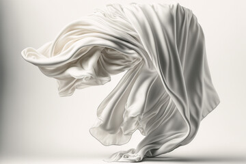 Wall Mural - Elegant fashion flying satin silk cloth design for product display. Illustration