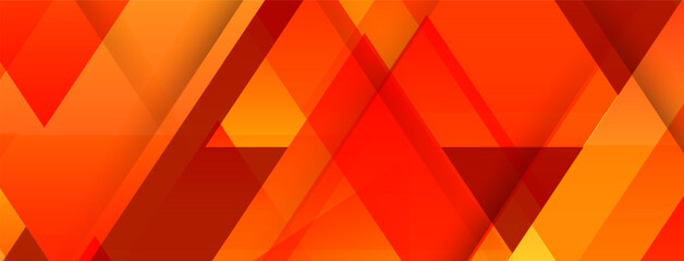 Wall Mural - abstract red and yellow triangular pattern design background