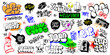 © TOPFORM - graffiti street art vector lettering set , rap music hip hop culture design elements