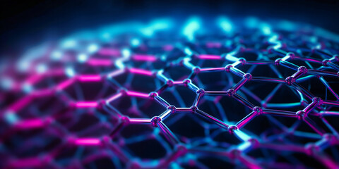 white and blue abstract image of a graphene mesh