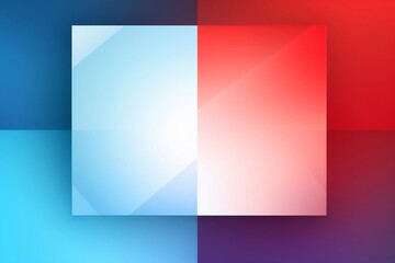 Wall Mural - red blue two tone gradient abstract square with a white hue background, vector illustration. generative AI