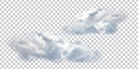 Wall Mural - realistic isolated cloud on transparent background. vector set of realistic isolated fluffy cloud. i