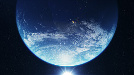 beautiful planet earth seen from space