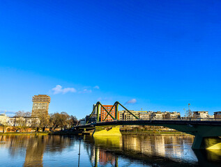 Wall Mural - Street view of Downtown Frankfurt, Germany.