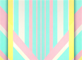 Aufkleber - abstract background with stripes and lines in pastel colors, geometric pattern, ai generation