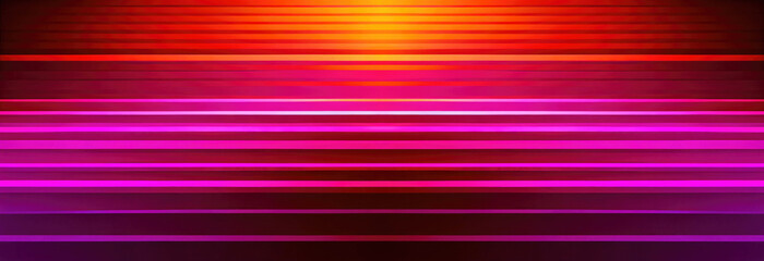 Aufkleber - Panoramic background, banner of yellow and pink stripes. Abstract pattern, ai generation