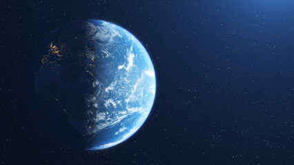 Wall Mural - beautiful planet earth seen from outer space