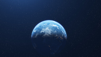 beautiful planet earth seen from outer space