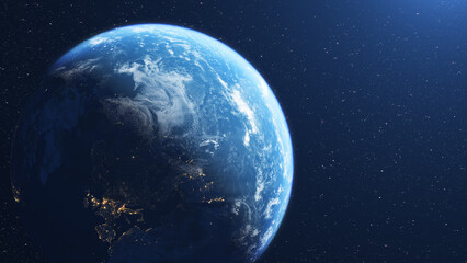 Wall Mural - beautiful planet earth seen from outer space