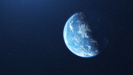 beautiful planet earth seen from outer space