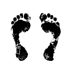 foot prints vector illustration 