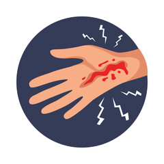 Canvas Print - Hand Injury Icon