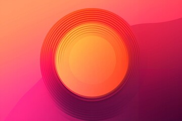 Wall Mural - a pink and orange two tone gradient circle. generative ai