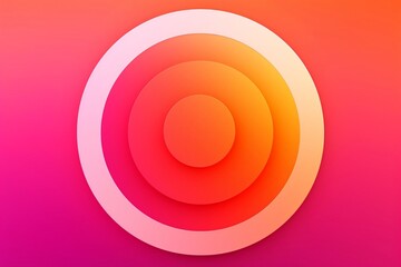 Wall Mural - a pink and orange two tone gradient circle. generative ai