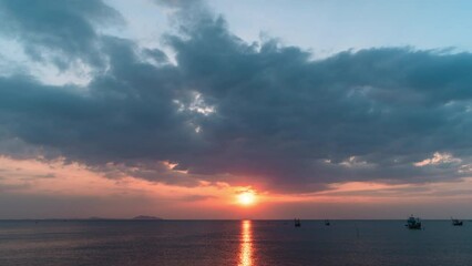 Wall Mural - sunset over the ocean