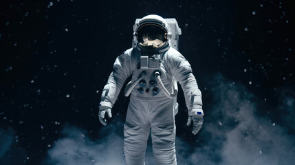 Wall Mural - Space suits isolated on space background.  Ai generated.