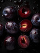 © Regina - close up of red and black plums