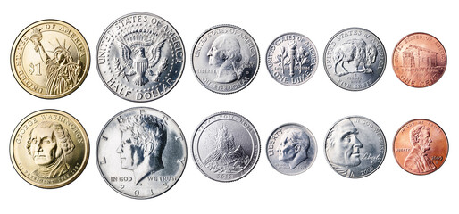 Wall Mural - course coin set , usa