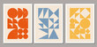 © C Design Studio - Set of minimal 20s geometric design posters with primitive shapes