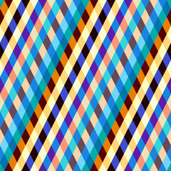 Fototapete - Classic argyle seamless pattern background. Vector image. Plaid patchwork style. Diagonal lines pattern.