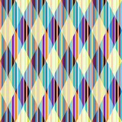 Fototapete - Argyle seamless vector pattern background. Pattern of a rhombuses.