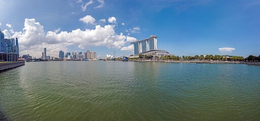 Wall Mural - View over Marina Bay in Singapore at daytime