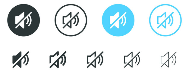 Aufkleber - mute icon no sound symbol volume speaker off icons - silent icon symbol buttons