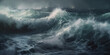 Stormy Ocean Waves: A Painting of Dramatic Waves in a Storm