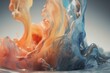 canvas print picture - Delicate Pastel Paint in Oil Flow Generative AI