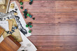 © Firn - Tabletop role playing flat lay background with colorful RPG dices, rule books and notes on wooden background with copy space