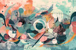 © ADDICTIVE STOCK - Abstract generative AI illustration of fantasy nature made with pastel colored circles as background