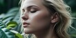 © inspiretta - Beautiful young woman enjoying nature, meditation and tranquillity concept, generative ai image