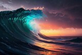 Fototapeta Morze - Ocean wave, generative ai
