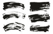 © Bakai - Flat Sponge Thin Artist Brush Long & Curved Background Mix High Detail Abstract Vector Background Mix Set