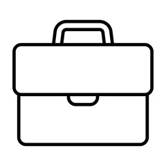 Wall Mural - briefcase icon. business bag icon. suitcase, portfolio symbol, linear style pictogram isolated on wh