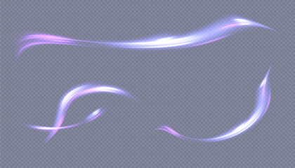 Poster - Purple light swirl, shimmering highlights flash with brightness.