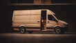 © ArtStage - Delivery or movers service van full of cardboard box. Al generated