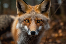 Beautiful Red Fox Looking At The Camera.