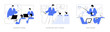© Visual Generation - Employee training abstract concept vector illustrations.