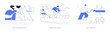 © Visual Generation - Yachts for racing and cruising abstract concept vector illustrations.