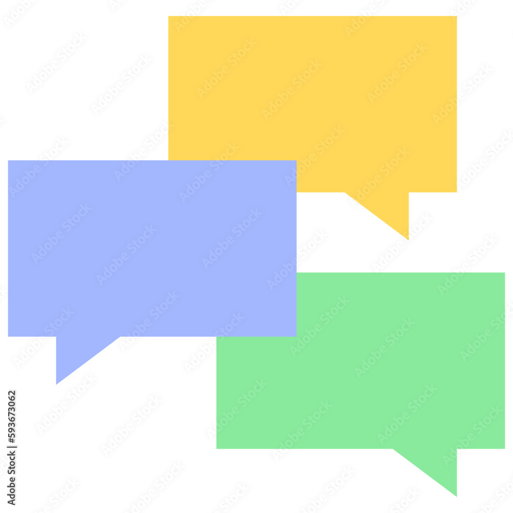 Speech balloons icon, flat style vector illustration