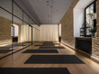 © Andriy Bezuglov/Stocksy - Modern interior of yoga studio with mirrored wall