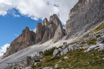 Canvas Print - Beautiful view of the Dolomites Mountains UNESCO world heritage in South Tyrol, Italy