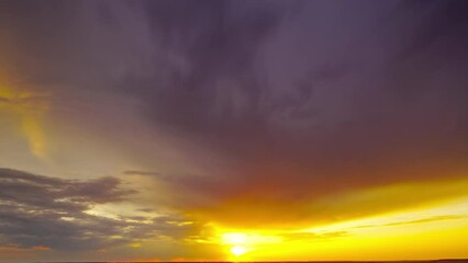 Wall Mural - beautiful sunset sky background, timelapse 4k