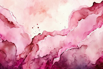 Wall Mural - Pink watercolor abstract background